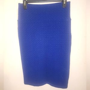 LuLaRoe Blue Cassie Pencil Skirt stretchy!! NWOT size Small
